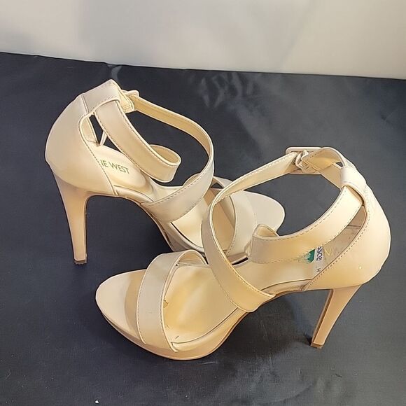 NINE WEST OPEN TOE THREE ADJUSTABLE BUCKLE ANKLE STRAP WOMEN"S SANDAL - Picture 6 of 13